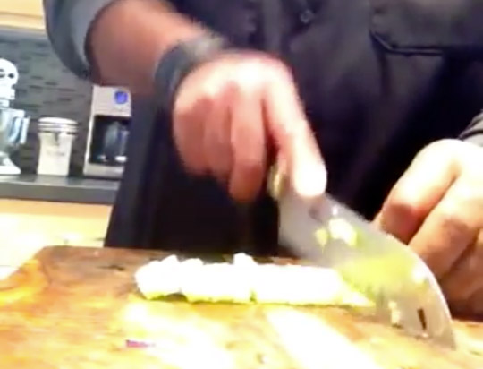 Herman Matthews Chopping Celery